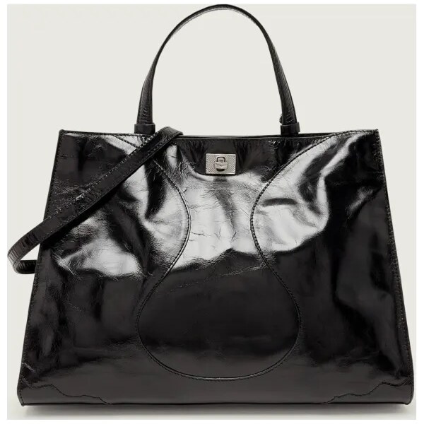 Zadig&Voltaire Kožená shopper kabelka JACK VINTAGE PATENT 66709021