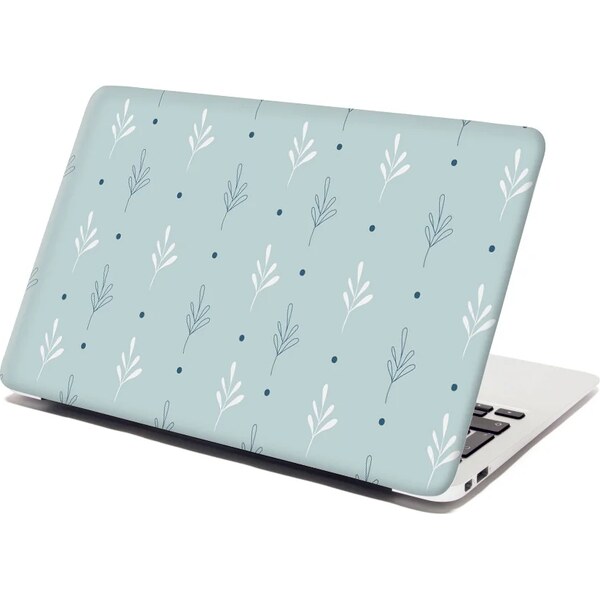 Sablio Samolepka na notebook Modré a Biele lístky 65095394