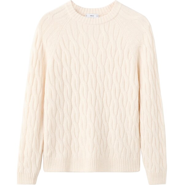 MANGO MAN Sveter Maria krémová 66718439