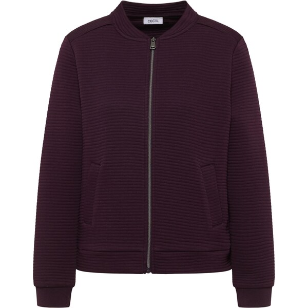 CECIL Tepláková bunda baklažánová 66718503