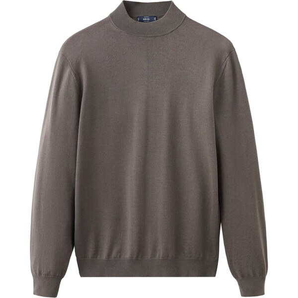 MANGO MAN Sveter WILLYM hnedá melírovaná 66718501