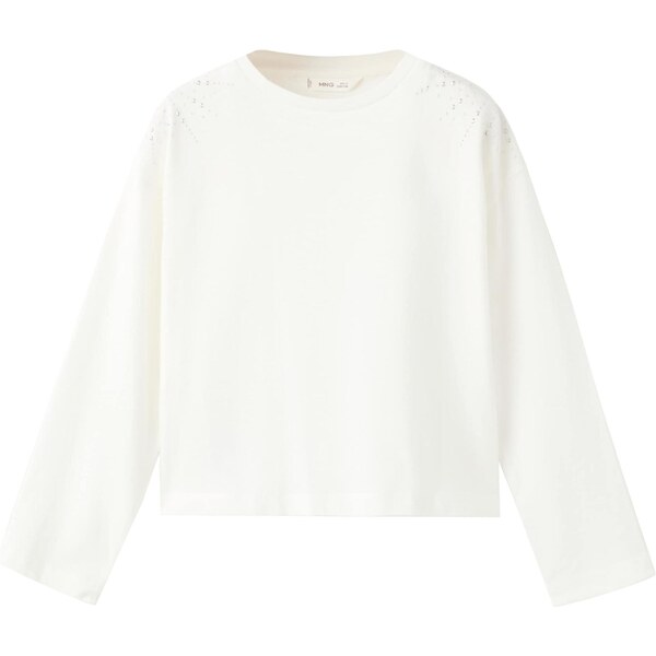 MANGO KIDS Tričko PERLI šedobiela 66718520