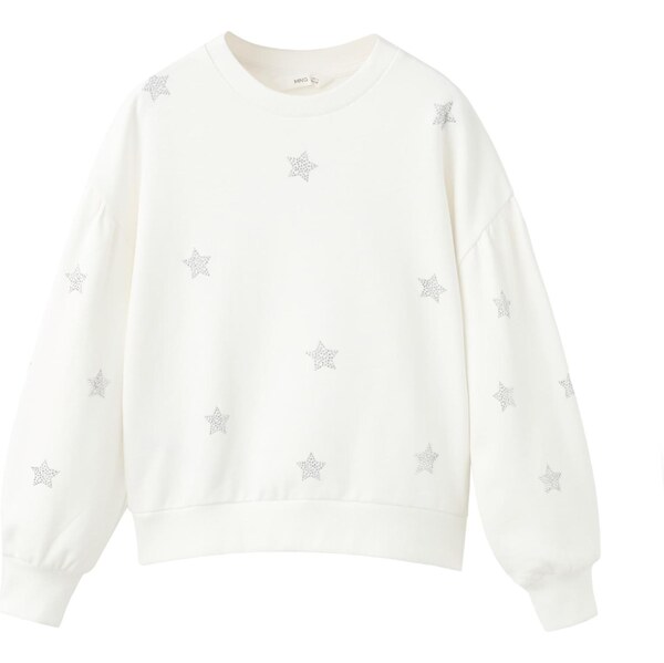 MANGO KIDS Mikina STARRY strieborná / šedobiela 66718524