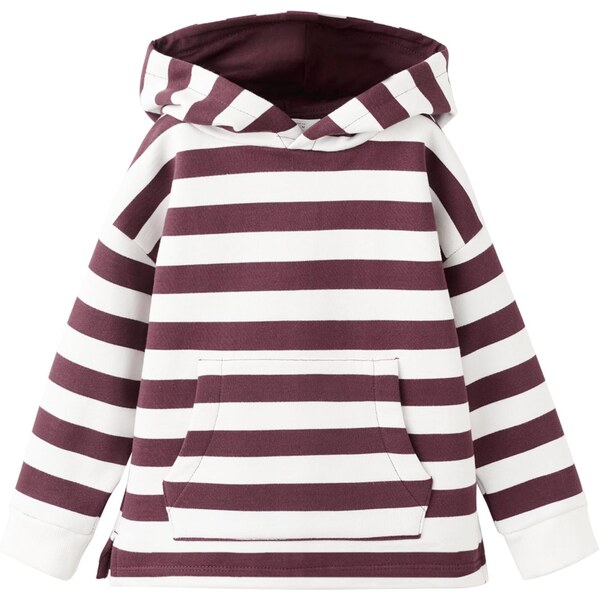 MANGO KIDS Mikina JAMES tmavočervená / biela 66718527