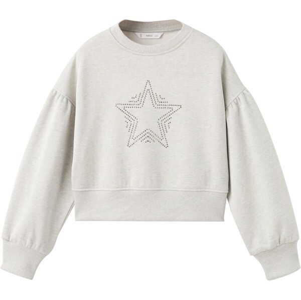 MANGO KIDS Mikina STAR sivá melírovaná 66718532