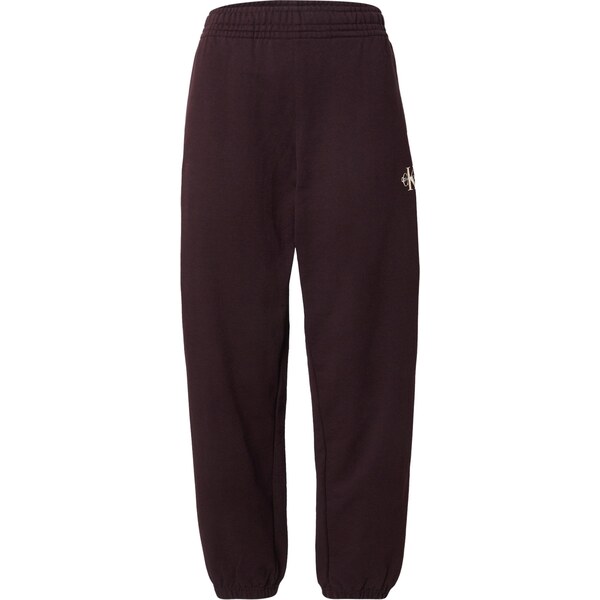 Calvin Klein Jeans Nohavice baklažánová / biela 66718718