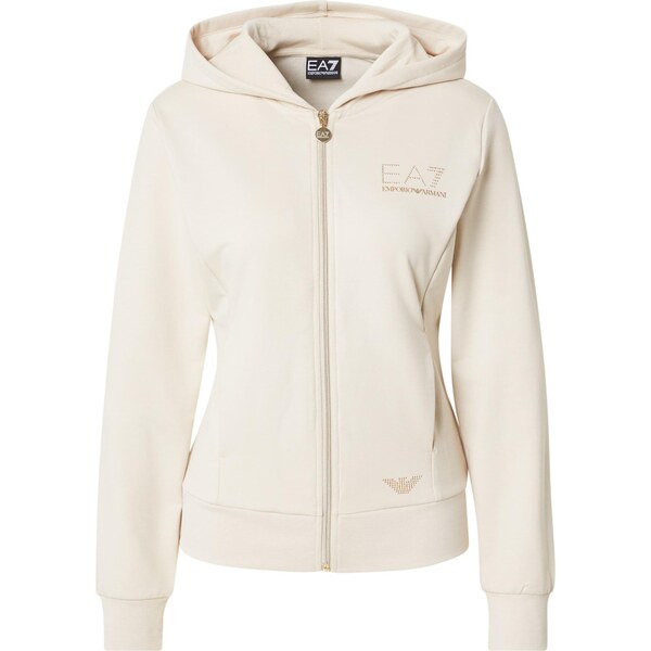 EA7 Emporio Armani Tepláková bunda zlatá / svetlosivá 66718764
