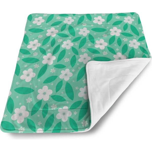 Sablio Deka pre bábätko Biele kvety s lístkami 60375236