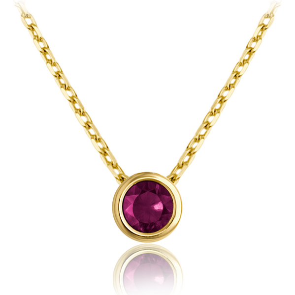 OLIVIE MINET decentný zlatý náhrdelník s červeným zirkónom Au 585/1000 66795581