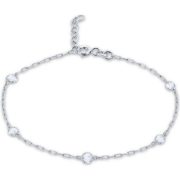 OLIVIE MINET Elegantný náramok z bieleho zlata gulička Au 585/1000 66795627