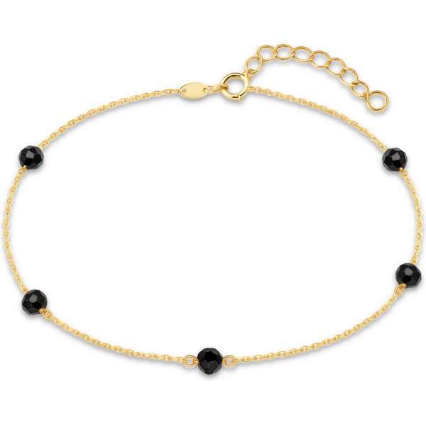 OLIVIE MINET Elegantný zlatý náramok gulička s onyxom Au 585/1000 66795620