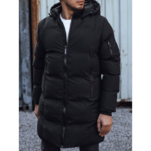 Dstreet Čierna prešívaná bunda pre mužov na zimu 66724201