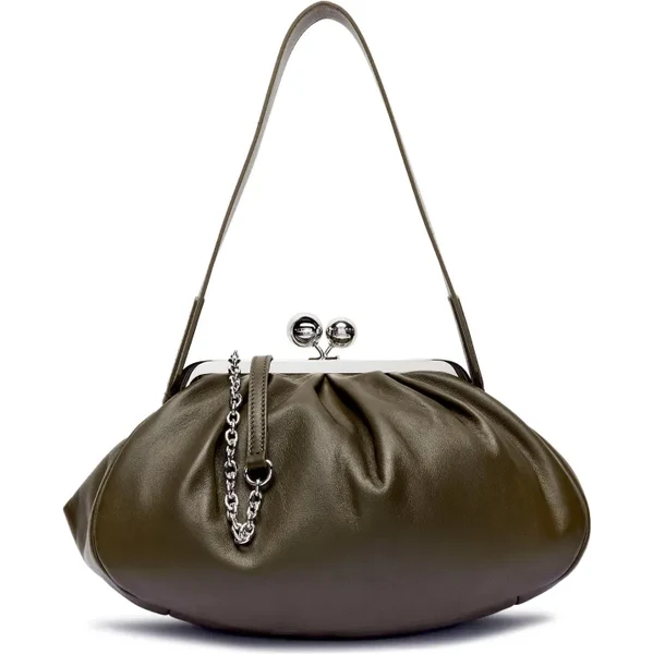 Weekend MaxMara Kožená kabelka na rameno CUBICO Pasticcino 64439272