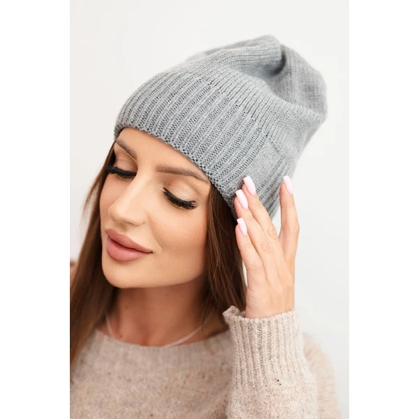 Kesi Dámska zimná čiapka z vlny s klasickou pruhovanou väzbou K444 66726589