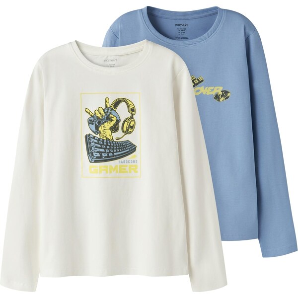 NAME IT Tričko NKMVUX opálová / žltá / čierna / šedobiela 66609034