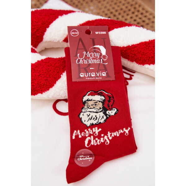 Vianočné ponožky Aura.via s motívom Santa Clausa 66728281