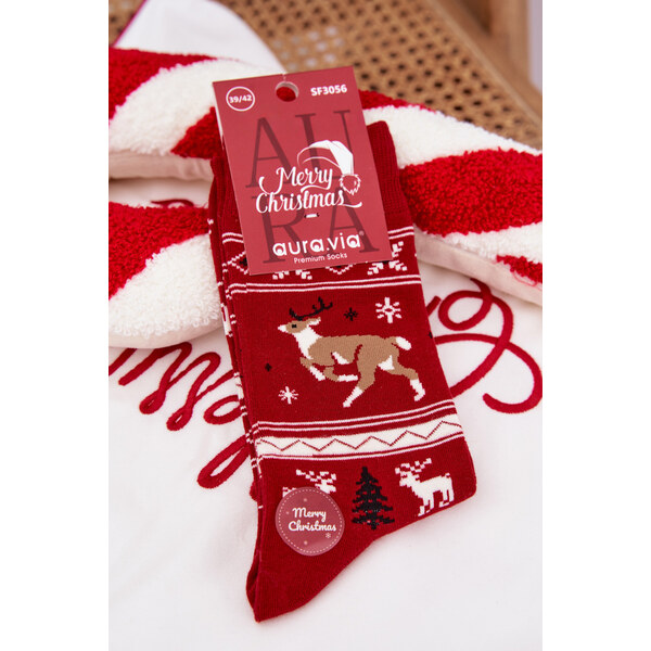 Vianočné ponožky Aura.via s motívom soba 66728300