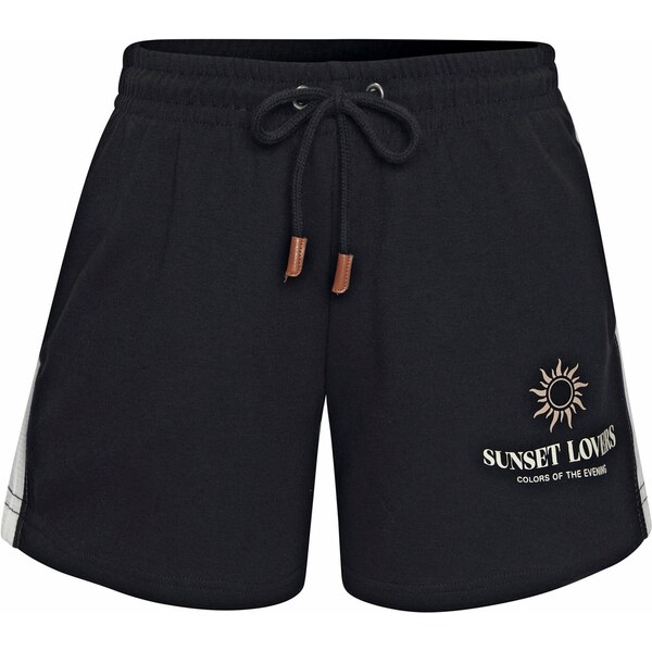 H.I.S Nohavice tmelová / čierna / biela 66731481