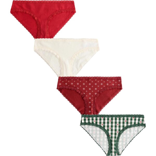 Next Nohavičky zelená / červená / biela 66731885