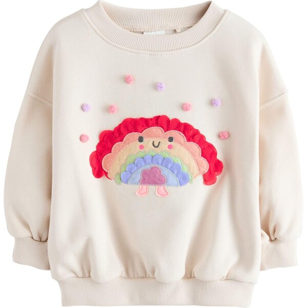 Next Mikina krémová / pastelovo zelená / modrofialová / červená 66731894