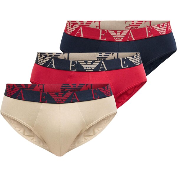 Emporio Armani Nohavičky béžová / tmavomodrá / červená 66732040