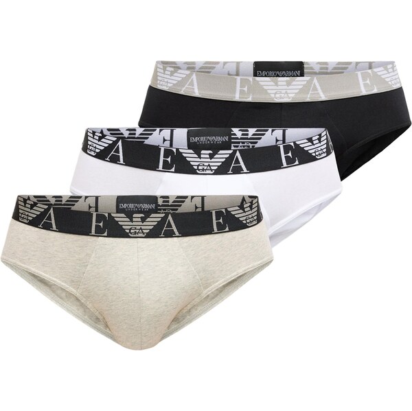 Emporio Armani Nohavičky krémová / kaki / čierna / biela 66732042