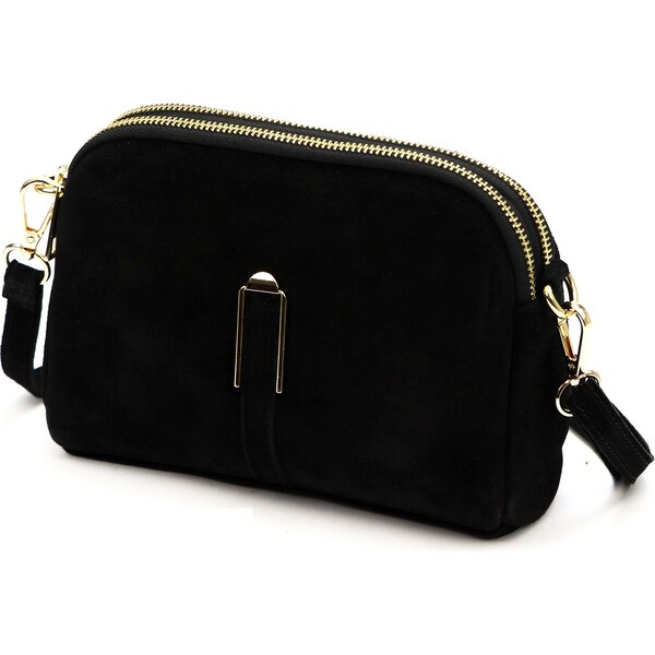 Dámska kožená crossbody kabelka z prírodnej brúsenej kože Luka 25-084 66067245