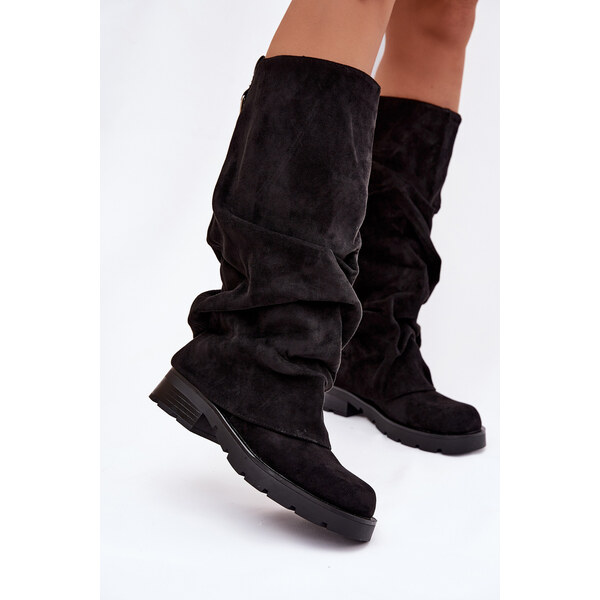 Boto Dámske čižmy Ilvessa s vrásneným zvrškom 66787492