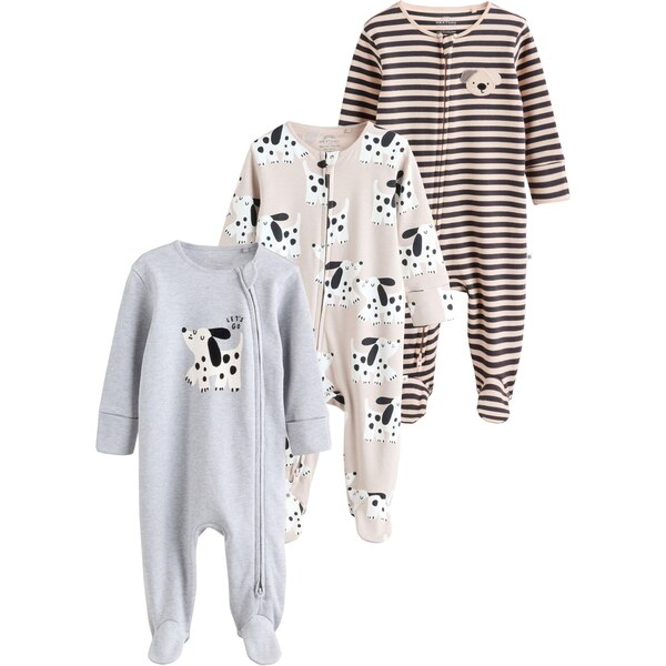 Next Pyžamo svetlomodrá / hnedá / svetlosivá / čierna / biela 66738555