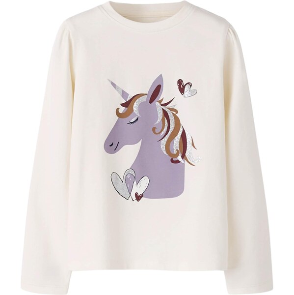 NAME IT Tričko NMFTEARTA karamelová / fialová / strieborná / prírodná 66738561