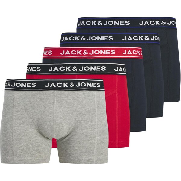 JACK & JONES Boxerky JACHector námornícka modrá / sivá melírovaná / 66738577