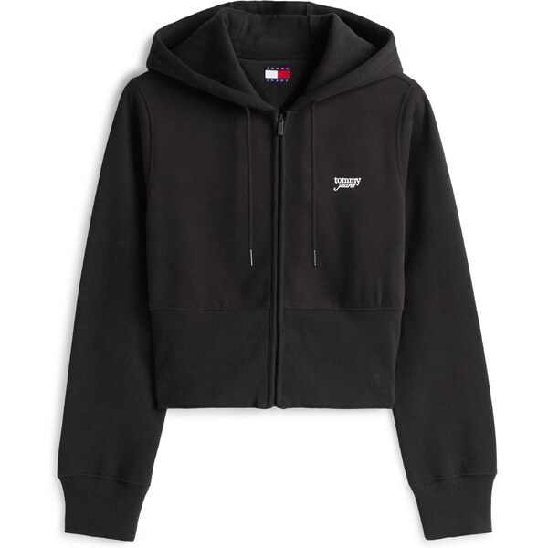 Tommy Jeans Tepláková bunda čierna / biela 66738594