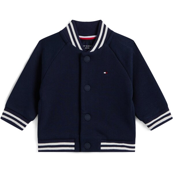 TOMMY HILFIGER Prechodná bunda tmavomodrá / biela 66738735