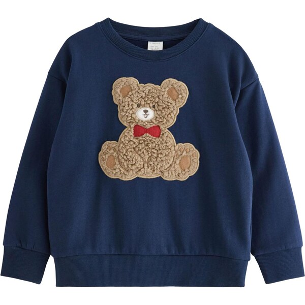 Lindex Mikina farba ťavej srsti / tmavomodrá / červená 66738900