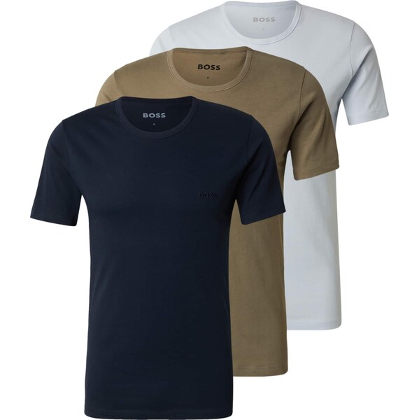 BOSS Tričko námornícka modrá / kaki / biela 66738933