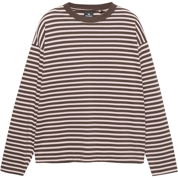 Pull&Bear Tričko tmavohnedá / ružová 66738947