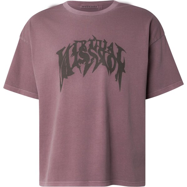 WEEKDAY Tričko Great hnedá / tmavočervená 66738953