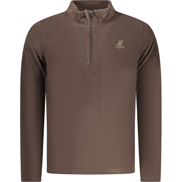 U.S. GRAND Pánska hnedá fleecová mikina na zips 66787403