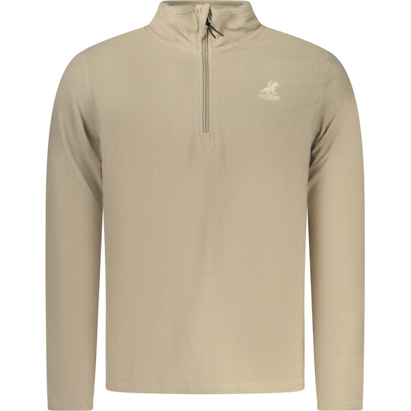 U.S. GRAND Pánska béžová fleecová mikina na zips 66789620