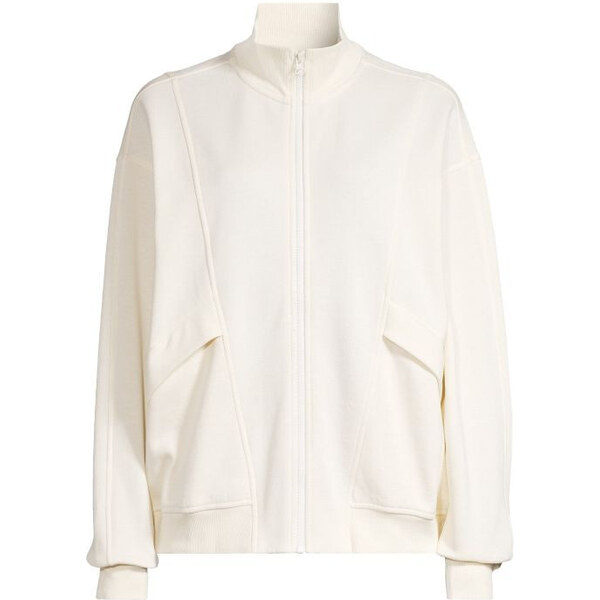 CASALL Pohodlný sveter na zips biely 66742454