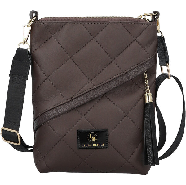 Laura Biagii Dámska crossbody kabelka tmavo hnedá - Laura Biaggi Amia 66805962