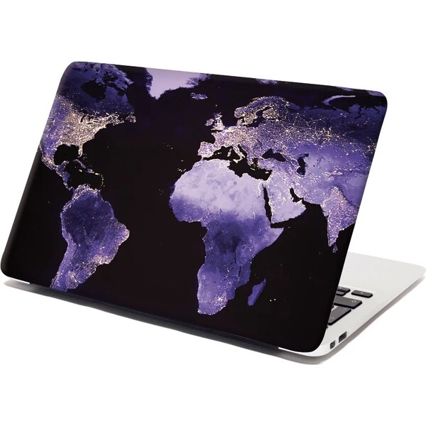 Sablio Samolepka na notebook Svetelná mapa sveta 65098830