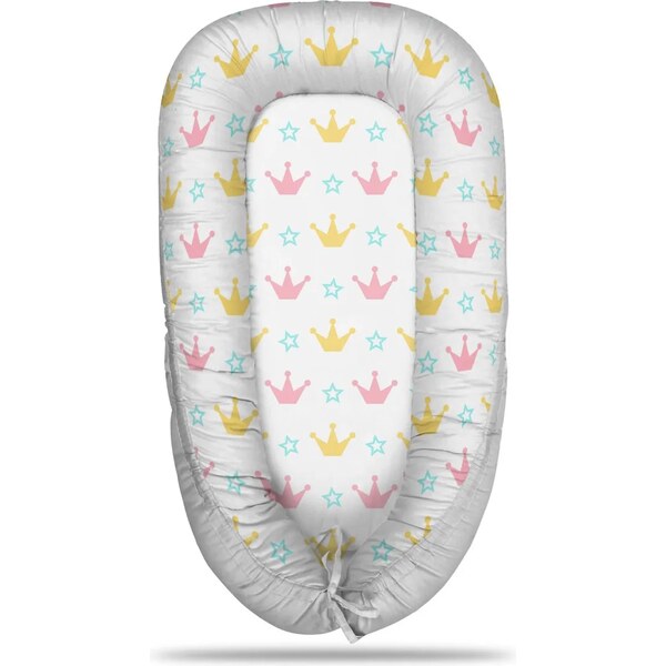 Sablio Hniezdočko pre bábätko Ružové korunky na biele 65114134