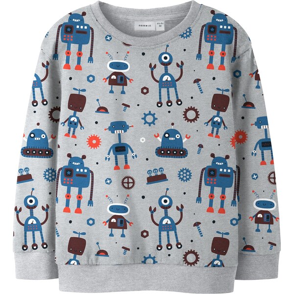 NAME IT Mikina NMMTino tmavomodrá / čokoládová / svetlosivá / čierna 66789662