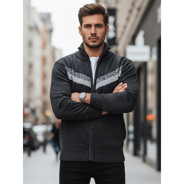 Pánsky sveter na zapínanie Dstreet WX2261z 66819536
