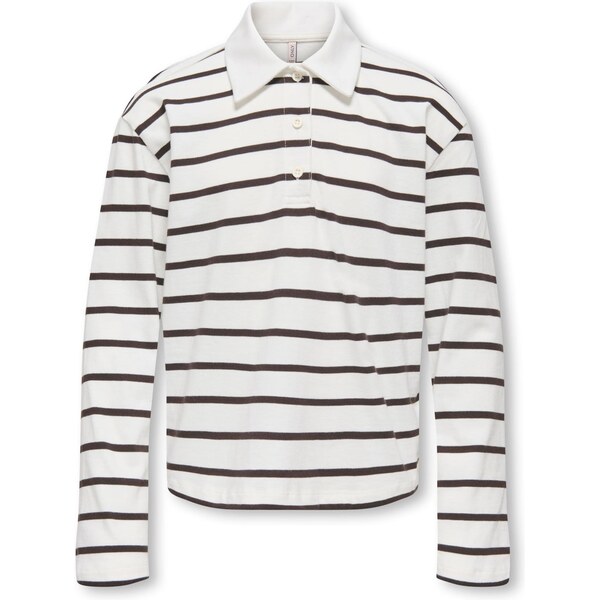 ONLY GIRLS Tričko gaštanová / biela 66789697