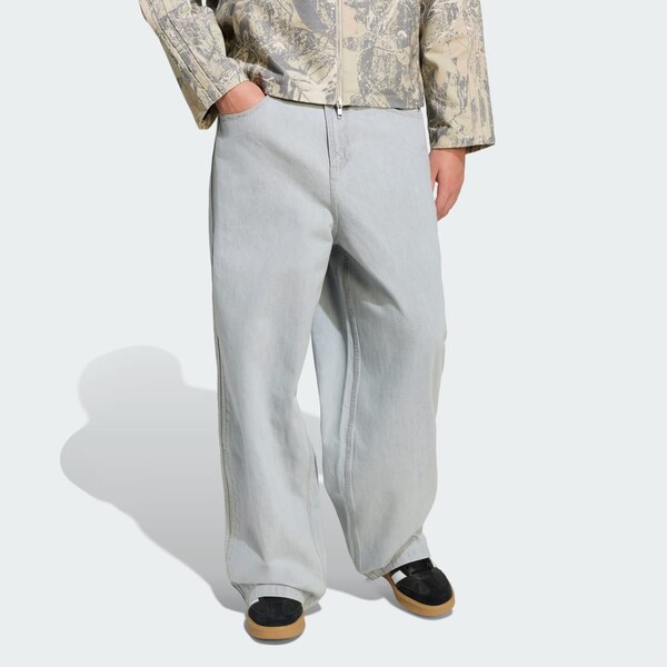 Adidas DŽÍNSY 90s ALTERNATIVE SPORT WIDE LEG SKATER JEAN 66789111