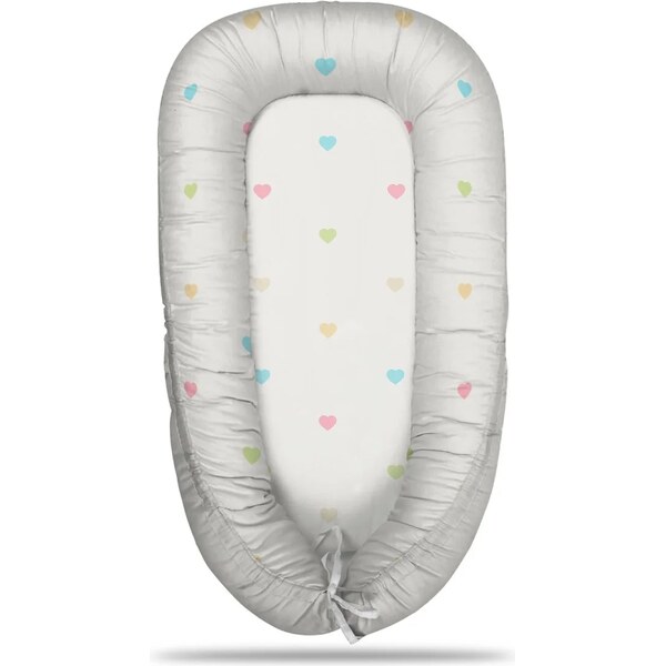 Sablio Hniezdočko pre bábätko Farebné srdiečka na béžovej 65114005