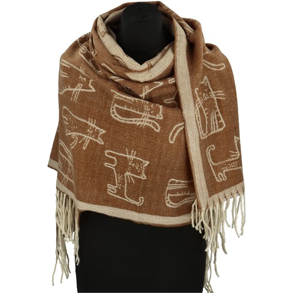 Dámsky šál hnedý - Firenze Casey hnedá 66798790