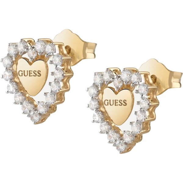 Guess Pozlátené náušnice Srdce Jardin JSBE04455JWYGT/U 66798463